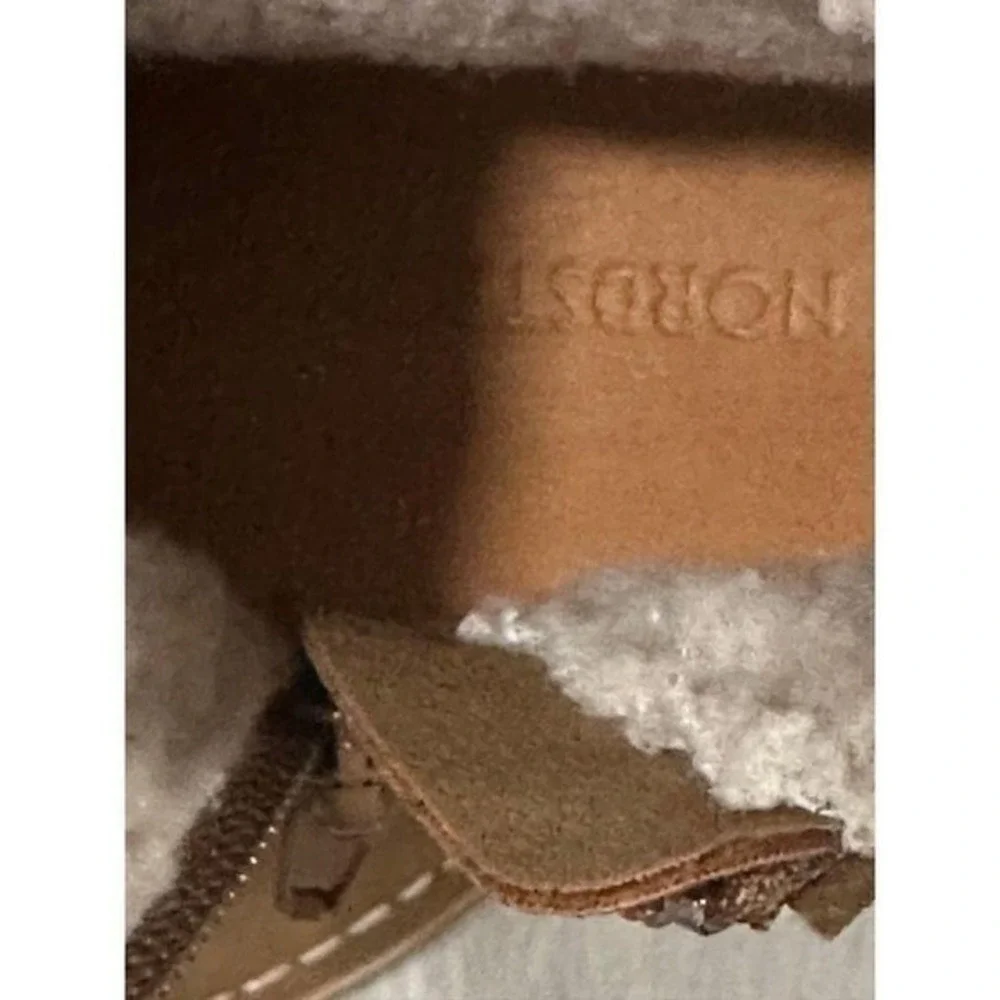 Kids Nolincoln PU Faux Suede Shearling Lined Boots Size 13M Brown Zip‎ Lace Up
